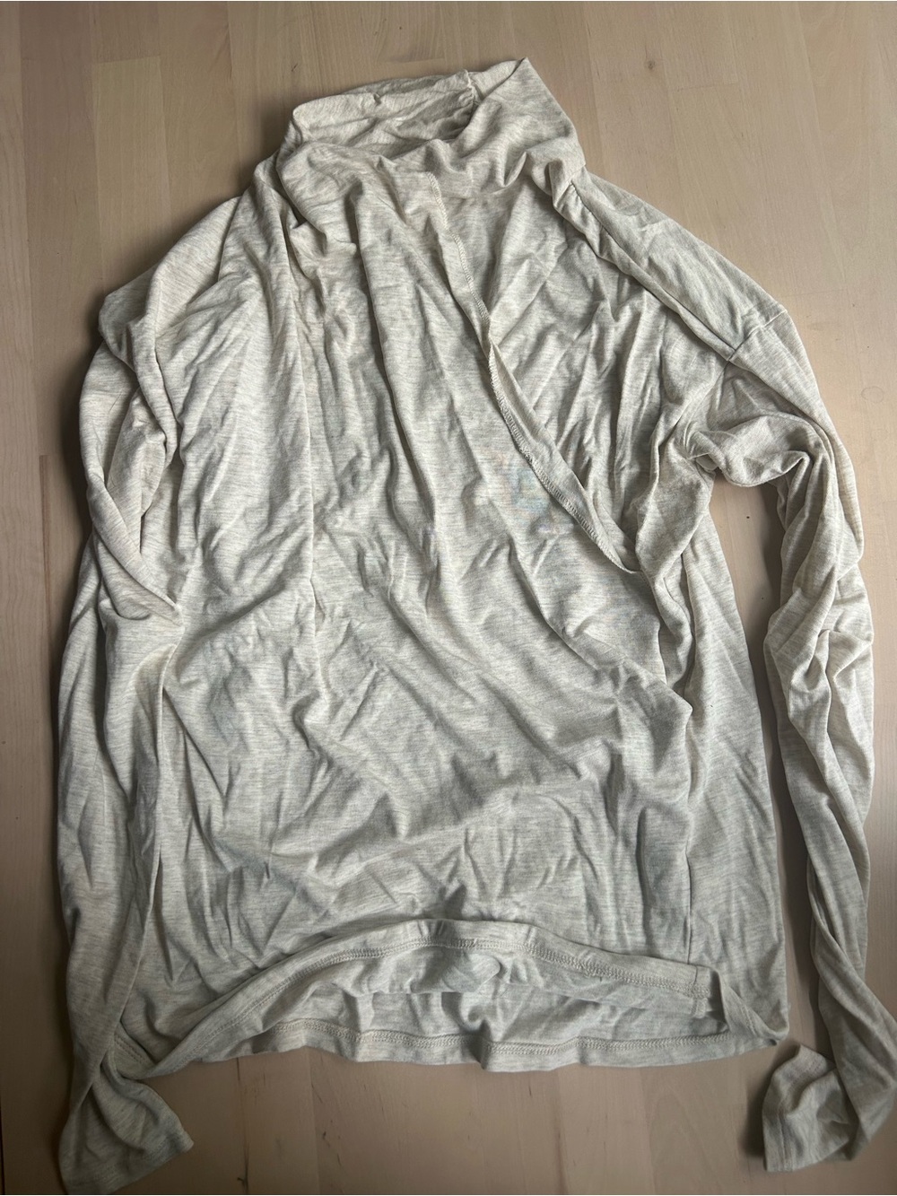 Light Gray women Long-Sleeve Lightweight Turtleneck Sweater